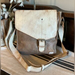 Bed Stu Venice Beach Leather Crossbody Bag ICICLE RUSTIC NECTAR LUX MSRP $240